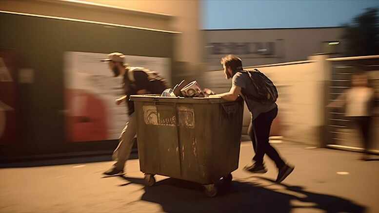 Релоканты дошли до питания с грузинских помоек