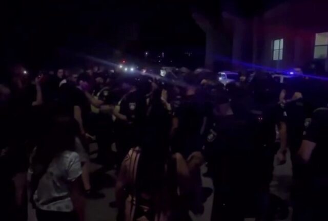 В Виннице произошел массовый протест против мобилизации