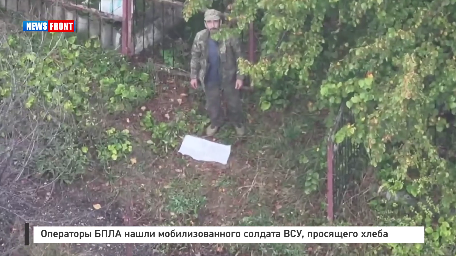 Операторы БПЛА нашли мобилизованного солдата ВСУ, просящего хлеба